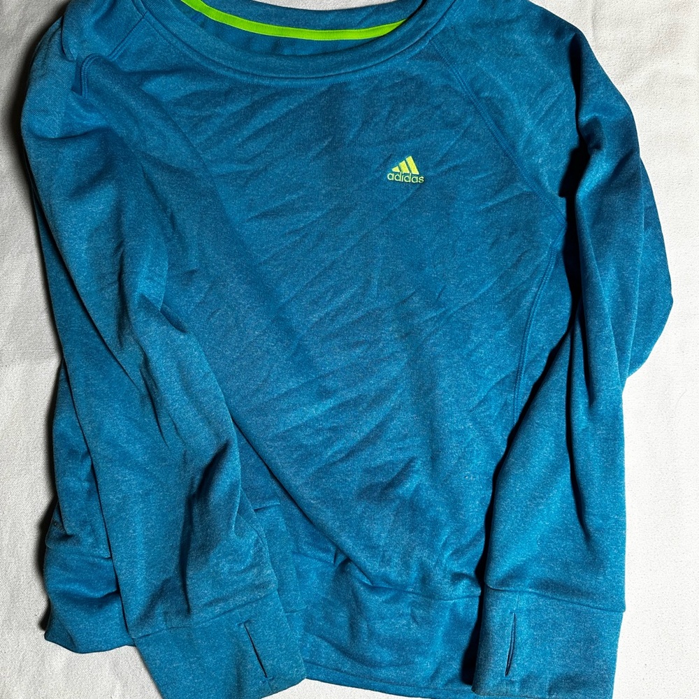Adidas blue Long Sleeve Tee